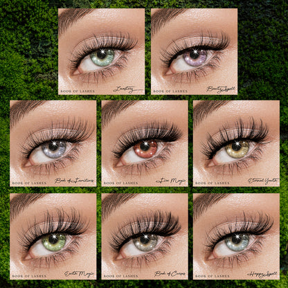 Book of Lashes Full Bar: 96-pair Lashes (16 styles) + Lash Bar Display