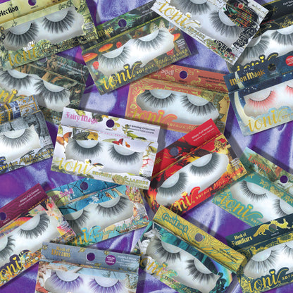 Book of Lashes Full Bar: 96-pair Lashes (16 styles) + Lash Bar Display