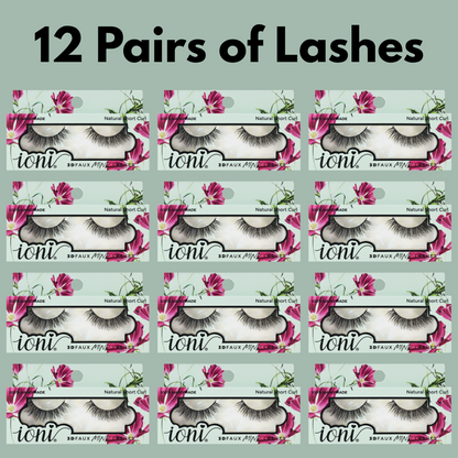 Natural Short Curl (12 Pairs)