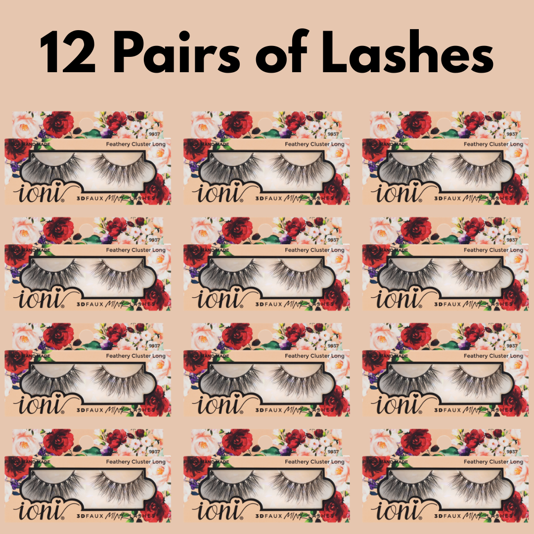 Feathery Cluster Long (12 Pairs)